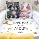 Husa saltea patuț bebe copii din bumbac 120 x 60 cm, Moon (9)